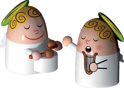 Angels Band porcelain figurines set of 2 AMGI26SET 3 Alessi SINGLE PIECES